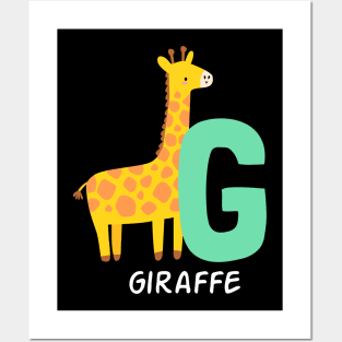 Giraffe Alphabet Funny Posters and Art